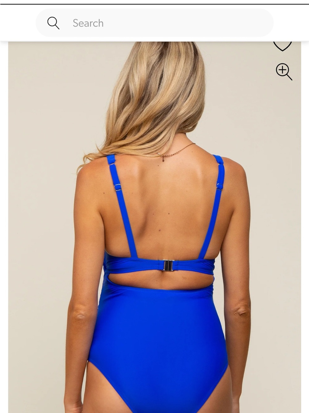 Women’s Maternity One-Piece Swim Suit in Bright Blue - Picture 5 of 5